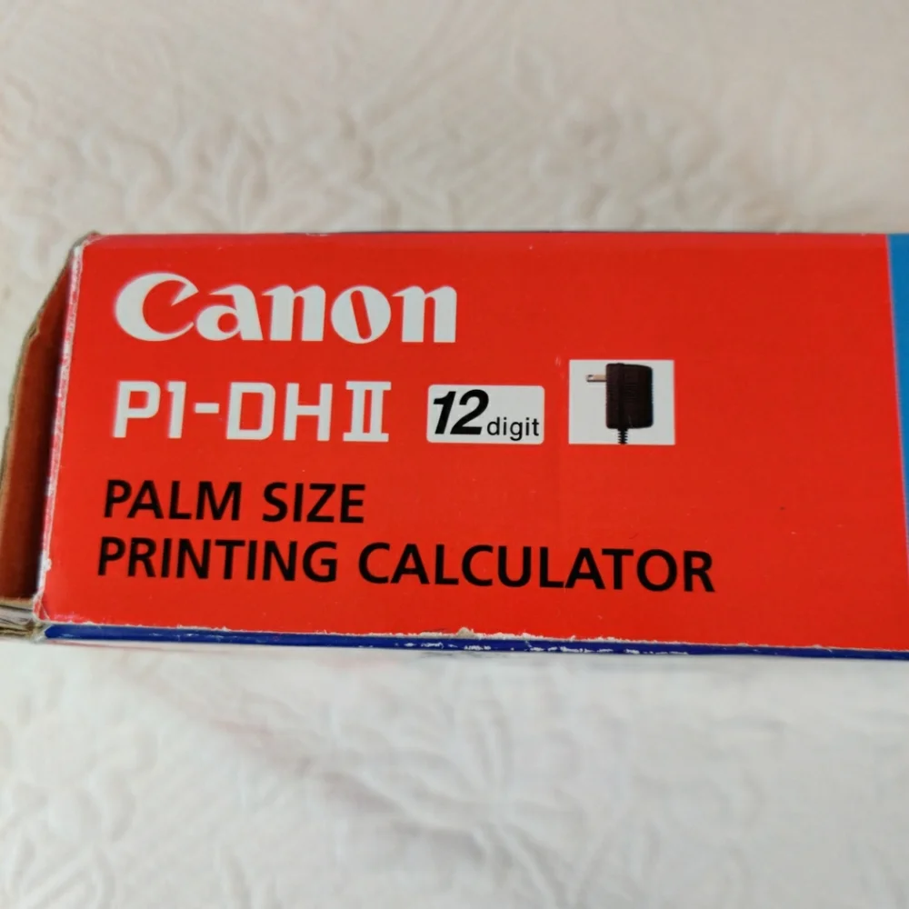 Canon P1-DHII Palm Size Printing Calculator 12 Digits, Tax Function NEW